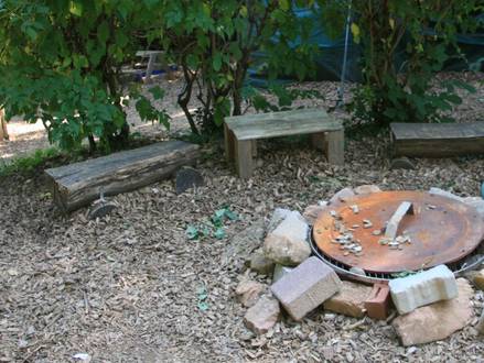 Feuerstelle im Kindergarten Hohensachsen