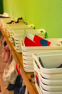 Garderobe des Evangelischen Bonhoefferkindergartens